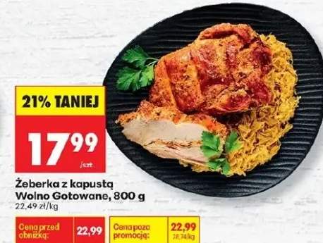 Żeberka z kapustą wolno gotowane