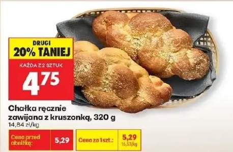 Chałka ręcznie zawijana z kruszonką