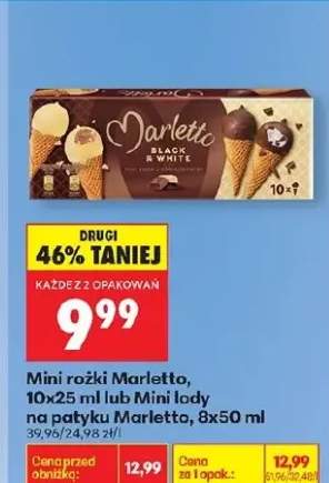 Mini rożki Black & White lub mini lody na patyku