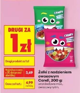 Żelki z nadzieniem owocowym pomarańczowa moc