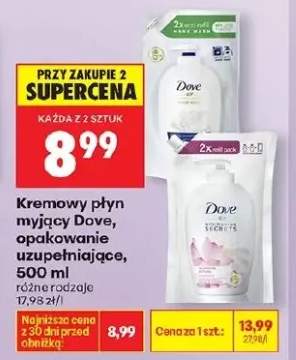 Kremowy płyn myjący, opakowanie uzupełniające różne rodzaje