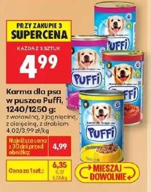 Karma dla psa w puszce z wołowiną