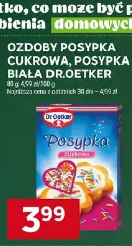 Ozdoby posypka cukrowa, posypka biała Dr.Oetker