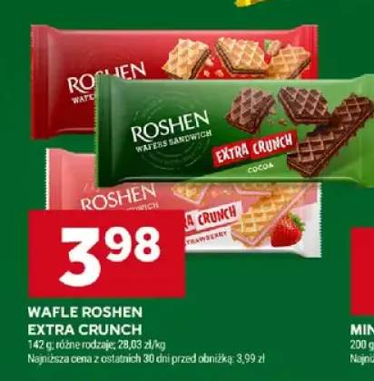 Wafle Extra Crunch, różne rodzaje