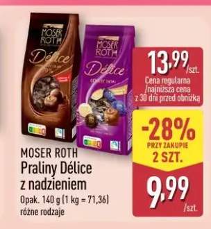 Praliny delice z nadzieniem różne rodzaje