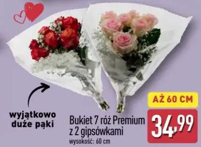 Bukiet 7 róż Premium z 2 gipsówkami