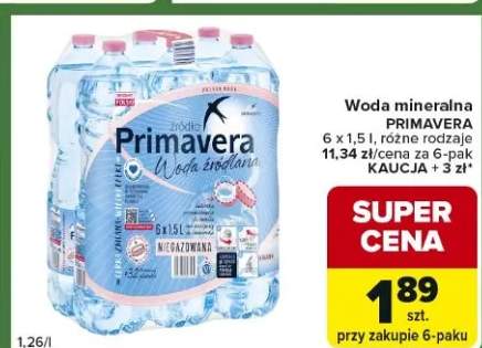 Woda mineralna różne rodzaje za 6-pak