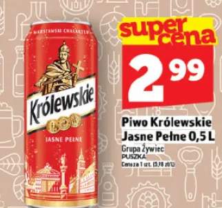Piwo Królewskie Jasne Pełne 0,5 l