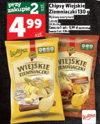 Chipsy Wiejskie Ziemniaczki 130 g
