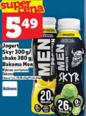 Jogurt Skyr 300 g / shake 380 g Bakoma Men