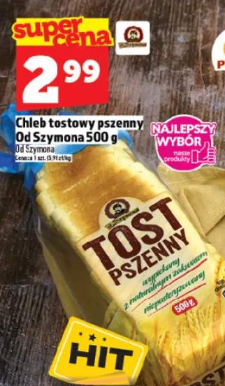 Chleb tostowy pszenny Od Szymona 500 g