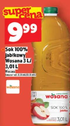 Sok 100% jabłkowy Wosana 3 L / 3.01L