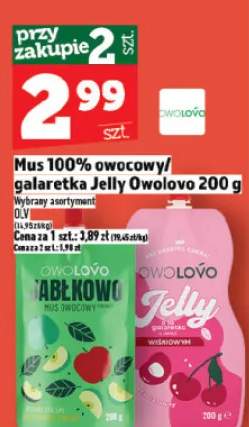 Mus 100% owocowy galaretka Jelly Owolovo 200 g