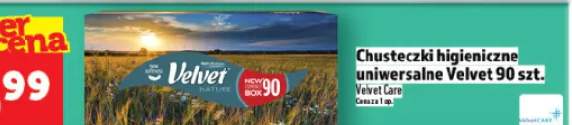 Chusteczki higieniczne uniwersalne Velvet 90 szt.