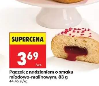 Pączek z nadzieniem o smaku miodowo-malinowym