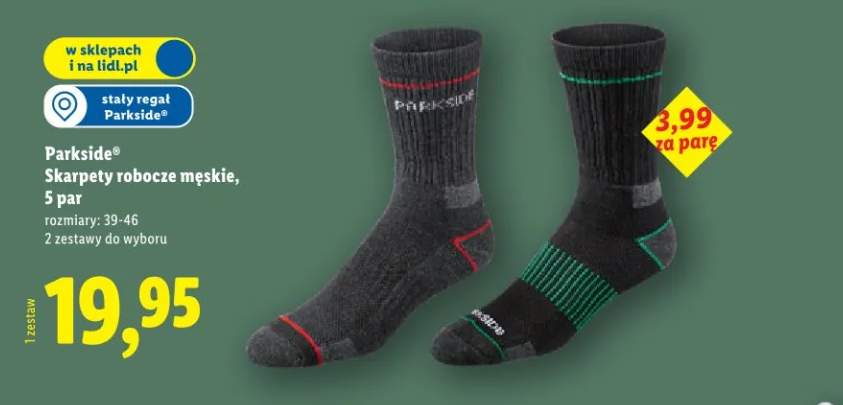 Skarpety robocze męskie, 5 par