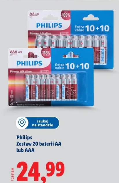 Zestaw 20 baterii AA lub AAA