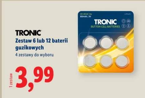 Zestaw 6 lub 12 baterii guzikowych