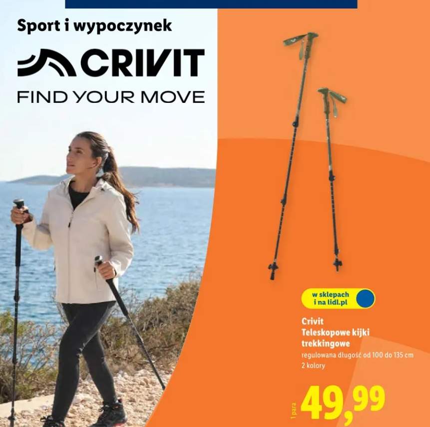 Teleskopowe kijki trekkingowe