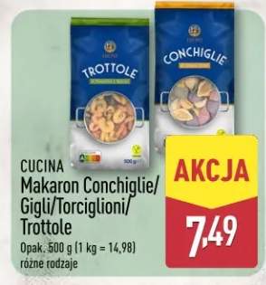 Makaron Conchiglie/Gigli/Torciglioni/Trottole