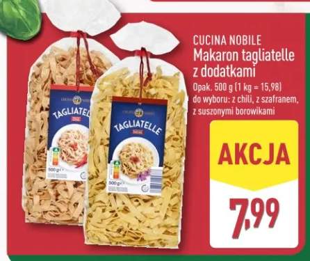 Makaron tagliatelle z dodatkami