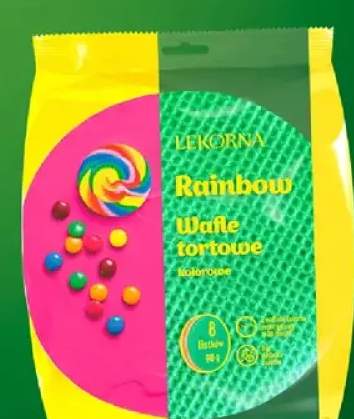 Wafle tortowe kolorowe Rainbow