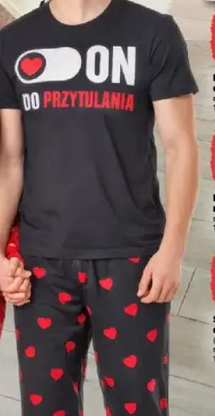 Piżama walentynkowa męska
