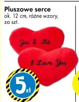 Pluszowe serce różne wzory