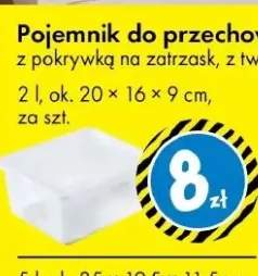 Pojemnik do przechowywania 2 l, ok. 20 × 16 × 9 cm