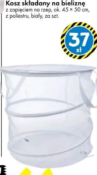 Kosz składany na bieliznę z zapięciem na rzep