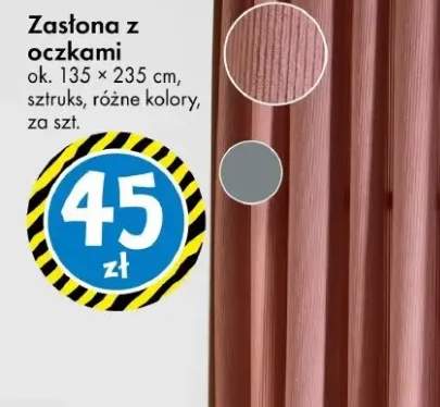 Zasłona z oczkami ok. 135 × 235 cm, różne kolory