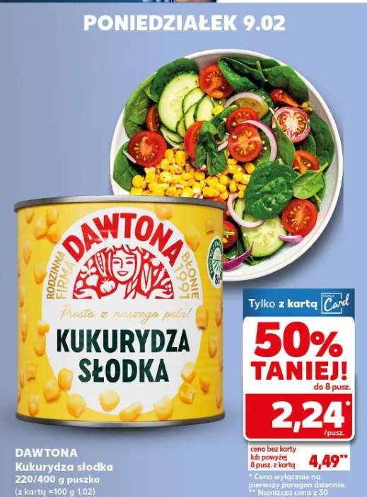 Kukurydza słodka puszka