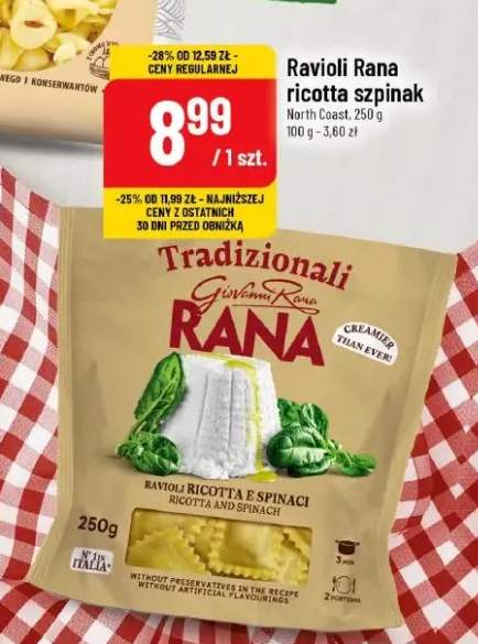 Ravioli ricotta szpinak