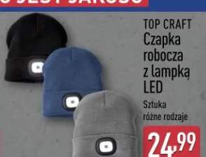 Czapka robocza z lampką LED