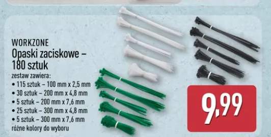 Opaski zaciskowe - 180 sztuk