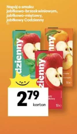 Napój o smaku jabłkowo-brzoskwiniowym, jabłkowo-miętowy, jabłkowy