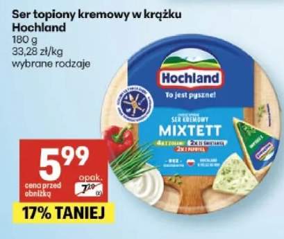 Ser topiony kremowy w krążku Mixtett