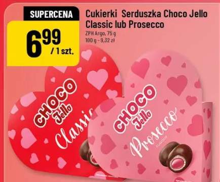 Cukierki Serduszka Choco Jello Classic lub Prosecco