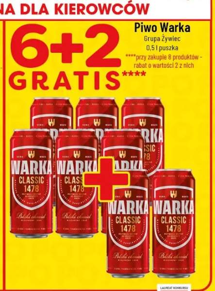 Piwo Warka Grupa Żywiec 0.5l puszka