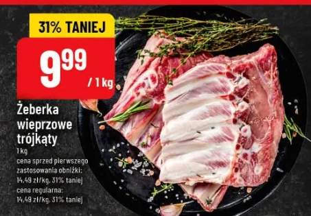 Żeberka wieprzowe trójkąty