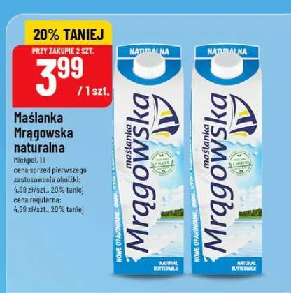 Maślanka Mrągowska naturalna