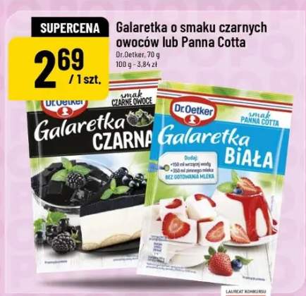 Galaretka o smaku czarnych owoców lub Panna Cotta Dr.Oetker