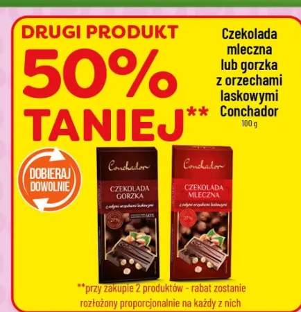 Czekolada mleczna lub gorzka z orzechami laskowymi