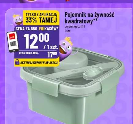 Pojemnik na żywność kwadratowy