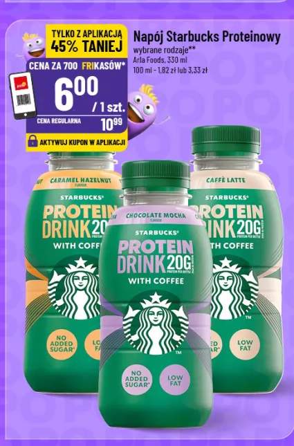 Napój Starbucks proteinowy wybrane rodzaje