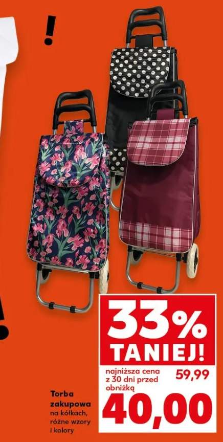 Torba zakupowa na kółkach różne wzory i kolory