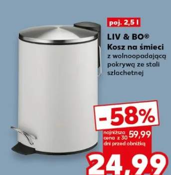 Kosz na śmieci z wolnoopadającą pokrywą ze stali szlachetnej