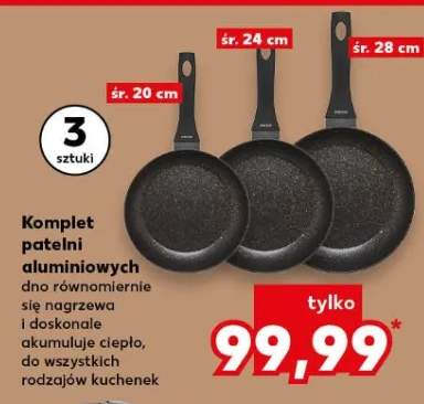 Komplet patelni aluminiowych