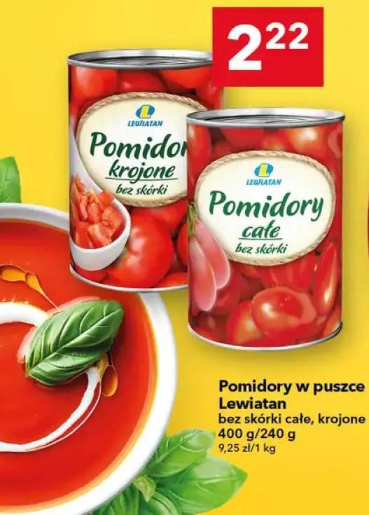 Pomidory w puszce bez skórki krojone