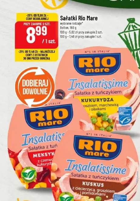 Sałatki Insalatissime kukurydza z tunczykiem